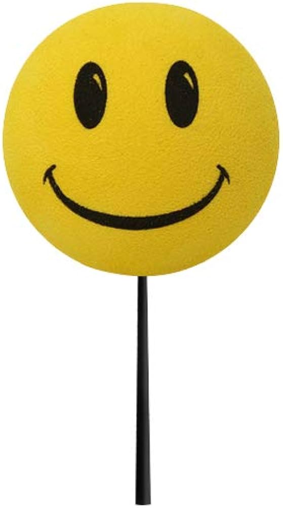 ⭐︎happy smile⭐︎ Tenna Tops Happy Smiley Face Car Antenna Topper/Auto Mirror Hanger